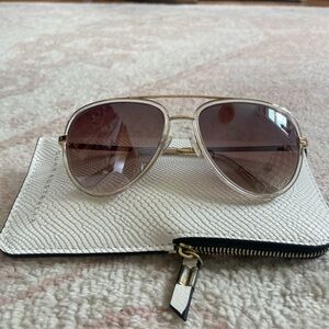 Quay Australia Gold and Brown Sunglasses